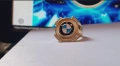 Мъжки пръстен BMW стил медицинска стомана 18К злато кристали емайл, снимка 3