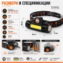 Акумулаторен LED челник фенер глава бягане планина лов риболов каска, снимка 6