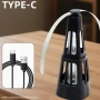 LED UV Капан за насекоми с USB зареждане – 2-в-1 Вентилатор за защита на храната, снимка 5