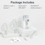 Нов Преносим инхалатор Hangsun CN700 за деца и възрастни USB AA Тих небулайзер с 2 маски и мундщук , снимка 7