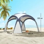 Градинска шатра павилион Outsunny 3.5 x 3.5 м, Къмпинг куполна палатка, Сенник за събития на открито, снимка 3