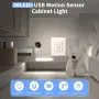 Комплект 3 броя LED USB лампи за гардероб със сензор за движение и магнитно закрепване, снимка 4