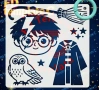 Хари Потър Harry Potter стенсил шаблон спрей за торта украса сладки Scrapbooking, снимка 1
