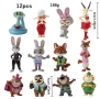12 броя Зоотопия Zootoppia пластмасови фигурки за декорация на торта игра , снимка 1