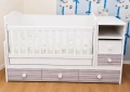 Трансформираща се бебешка кошара Dizain Baby с матрак Aloe Vera, снимка 1