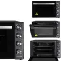 МИНИ ФУРНА , 70л ЧЕРЕН ГРАНИТ LX-9325CTDB,ЧЕРЕН INOX LUXELLLX-9325-CTDX, снимка 5