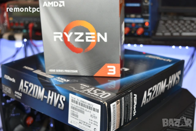 Геймърски компютър Ryzen 3 4100 RX580 SSD 16 GB DDR4 светеща кутия, снимка 2 - Геймърски - 53876277