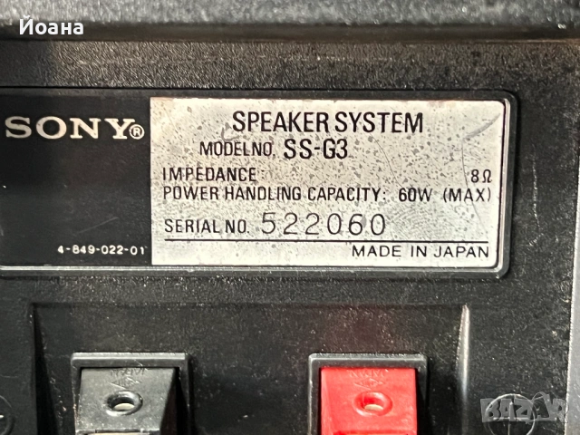 SONY SS-G 3, снимка 12 - Тонколони - 54338595