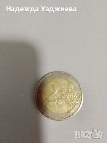 евро монета 2 евро с буква А, снимка 2 - Колекции - 54930556