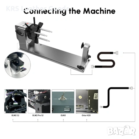 Ротационен модул за гравиране Ortur Y-axis Rotary Chuck YRC1.0, снимка 3 - Други машини и части - 54939921