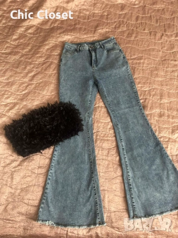 Дънки Shein Flare + подарък потник 