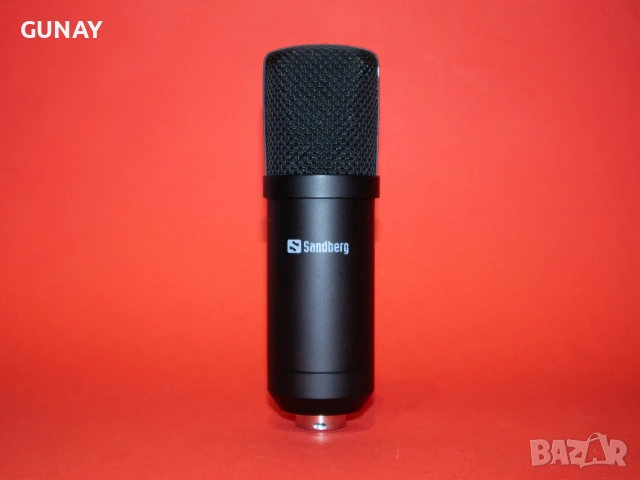 Sandberg Condenser USB Microphone 126-09 Кондензаторен Студиен Микрофон Стрийм Гейминг PC, снимка 5 - Микрофони - 55080759