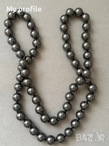 Маркова огърлица от черни перли “Майка на перлите” "Mother of pearls"
