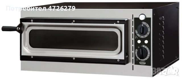Пица фурна на ток с прозорец, единична, 1 x 1 пица, 568 мм, 1.6 kW, 230V