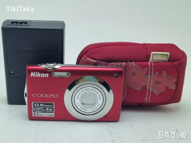 Nikon Coolpix S3000 12MP Digital Compact Camera RED 4x Zoom, снимка 3 - Фотоапарати - 55162626