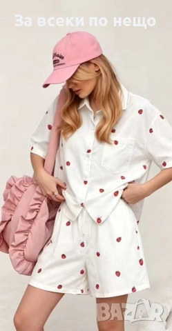 Дамски Летен Комплект👚🩳Дамски Къс Екип - Различни Цветове Код A1475