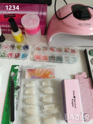 Комплект за маникюр с УВ лампа,електрическа пила и много други, снимка 6 - Други - 53950321