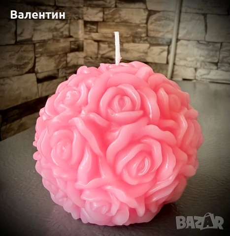Ръчно изработени свещи - рози , мече , сърце , снимка 2 - Други - 54386521