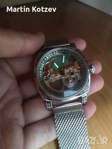 Ефектен automatic в стил Corum golden bridge, снимка 4 - Мъжки - 54728427