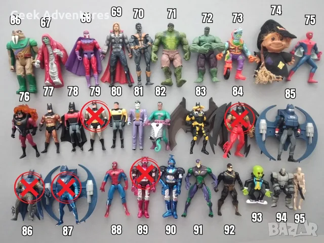 Винтидж и Ретро Колекционерски Екшън Фигурки - Star Wars, Power Rangers, LOTR, Batman, Bandai, X-Men, снимка 4 - Колекции - 55087919