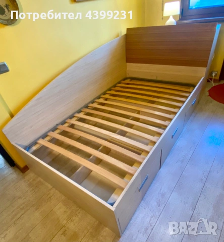 Легло с ракла, чекмеджета и подматрачна рамка + матрак 115/200 – компактно,практично за мaлко жилище, снимка 7 - Други стоки за дома - 54660440
