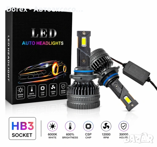 Комплект LED крушки HB4, HB3, H1 или H8 / H9 / H11 12V-24V - 60W, 6500LM, 6000K, CANBUS без грешки, снимка 3 - Аксесоари и консумативи - 54969655