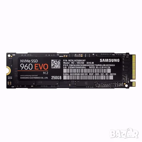 Ултра бърз SSD диск за компютър Samsung 960 EVO NVMe, снимка 2 - Твърди дискове - 55347179