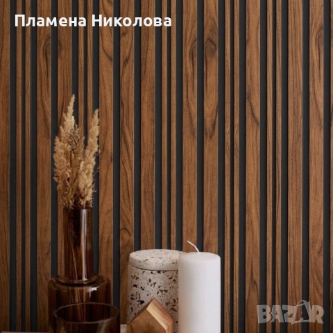 Декоративен стенен панел – Дъб с черни фуги, 11.8 см х 2.8 м, снимка 3 - Декорация за дома - 54759497