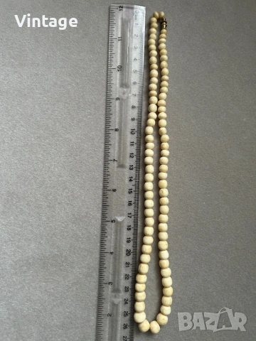 Антикварно колие от слонова кост , снимка 6 - Колиета, медальони, синджири - 54052870