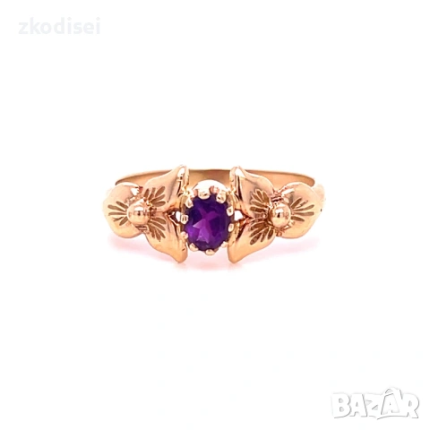 Златен дамски пръстен с аметист 0,58Ct. 3,36гр. размер:57 14кр. проба:585 модел:39497-1