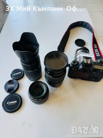 Фотоапарат CANON EOS 6 с три обектива, снимка 7 - Фотоапарати - 54839484