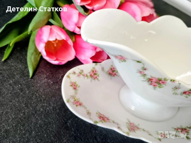 Порцеланова сосиера с чинийка, снимка 9 - Аксесоари за кухня - 54138905