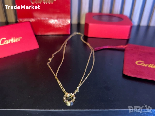 Ново дамско Колие Cartier с пълна подаръчна опаковка, снимка 4 - Колиета, медальони, синджири - 54562095