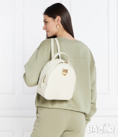 Чисто нова Раница PINKO Love Click Classic в бял цвят, снимка 2 - Раници - 54447026