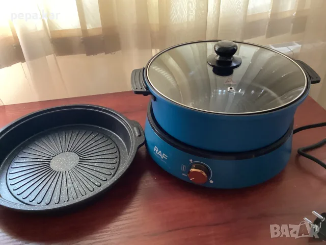 RAF. Electric cooker.Ел уред за готвене и пържене ,барбекю грил,1350w, снимка 4 - Котлони - 55456311