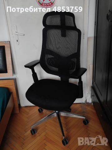 Ергономичен офис стол ChairPro 1000 HL - черен, снимка 9 - Столове - 54883826