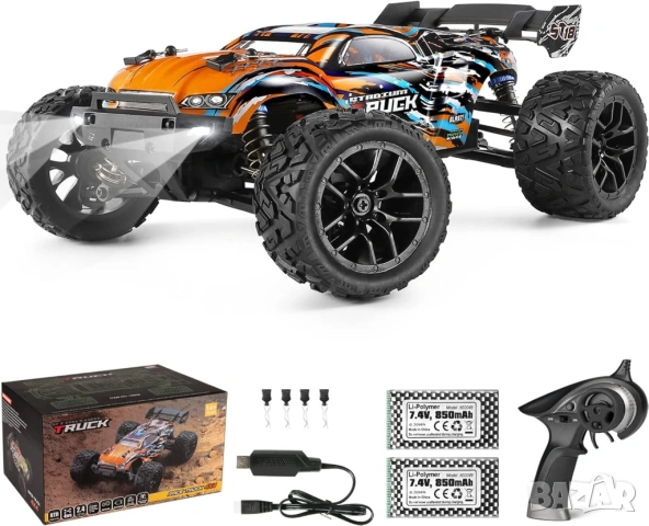 БЪРЗА RC КОЛА радиоуправляема кола 4x4 40 км ч 2 батерии НОВА