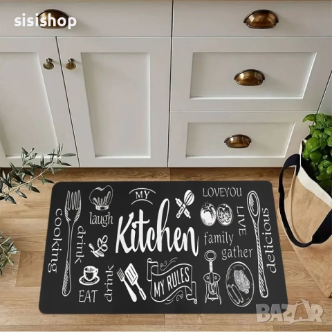 Пътеки за кухня с надписи Love в неутрални тонове 4579, снимка 2 - Други стоки за дома - 53985976