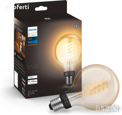 Крушка Philips Lighting Hue White filament G93