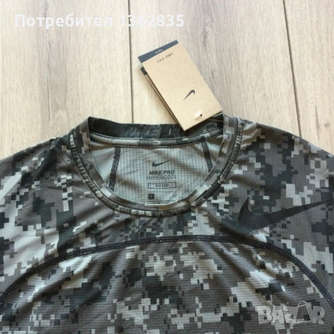 НОВА 100 % оригинална камуфлажна тениска NIKE PRO Hypercool Найк размер S от САЩ, снимка 2 - Тениски - 54762596
