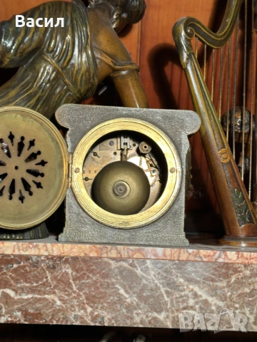 Каминен часовник , снимка 4 - Антикварни и старинни предмети - 54246649