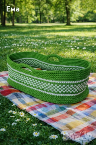 Порт бебе / Плетен бебешки кош