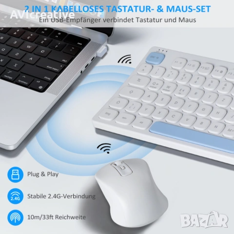 CK620 Wireless Keyboard and Mouse, снимка 10 - Клавиатури и мишки - 54388120