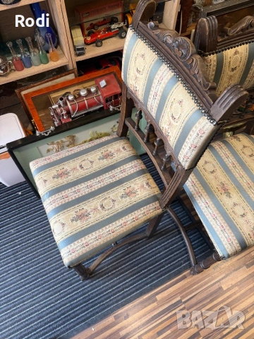 красив ретро комплект от 6 баварски стола, снимка 2 - Антикварни и старинни предмети - 54180870
