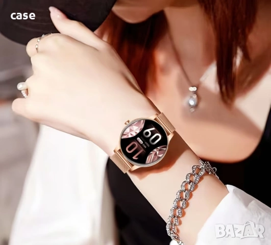 Елегантен дамски смарт часовник с две каишки 7дни батерия, снимка 7 - Друга електроника - 54010792