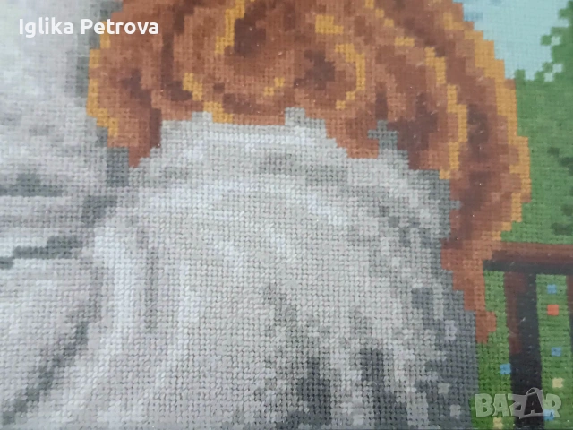 Гоблен Момичето с шапката , снимка 8 - Гоблени - 55161605