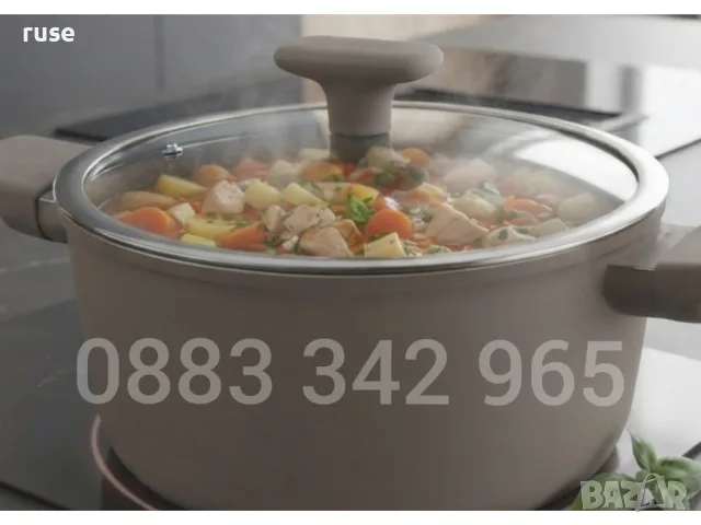 НОВИ! Тенджера с капак 24см Brio CeraMio с индукция, снимка 3 - Съдове за готвене - 55499984