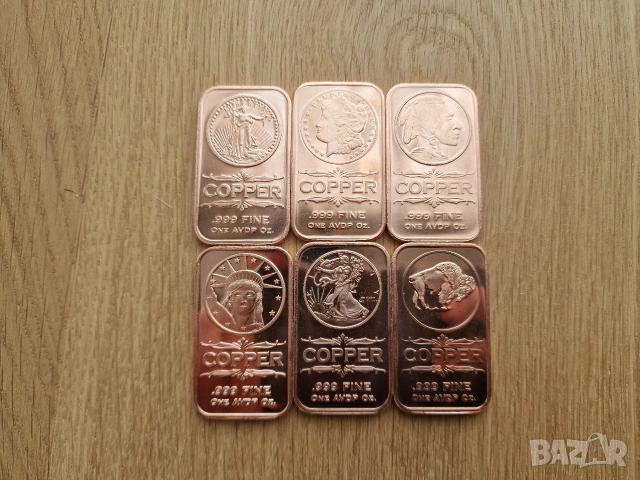 💵 1 oz медна монета – 999 медно кюлче copper coin copper bar, снимка 2 - Нумизматика и бонистика - 54685334