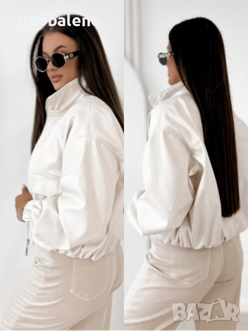 Дамско преходно яке от еко кожа VIANNE, 2цвята , снимка 9 - Якета - 54228058