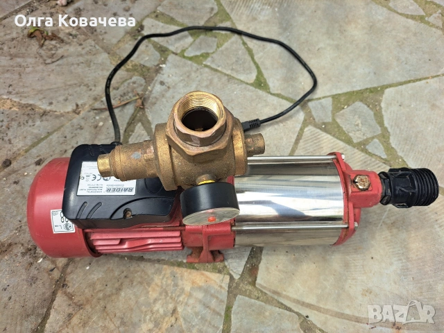 Помпа за вода Raider RD-MSWP86 (1000W, 58m напор) с монтиран манометър, снимка 3 - Други - 54408144